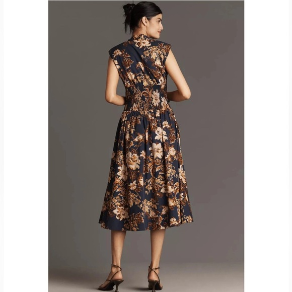 Anthropologie The Tommie Zip-Front MIDI Dress Size Medium NWT - Picture 2 of 11